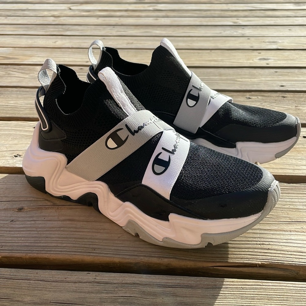 • Champion Shoe • Black, White, Gray • Women’s 10